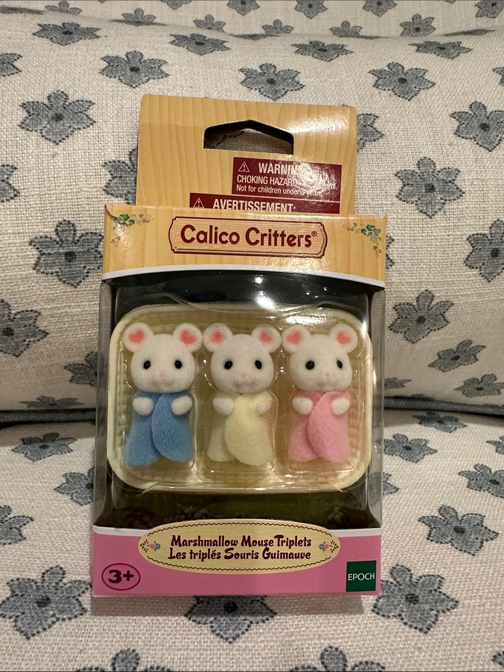 NWT Calico Critter Marshmallow Mouse Triplets